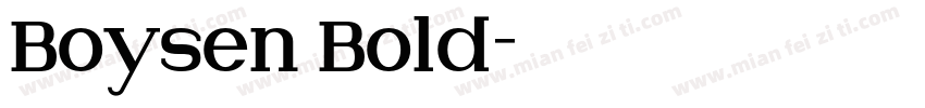 Boysen Bold字体转换